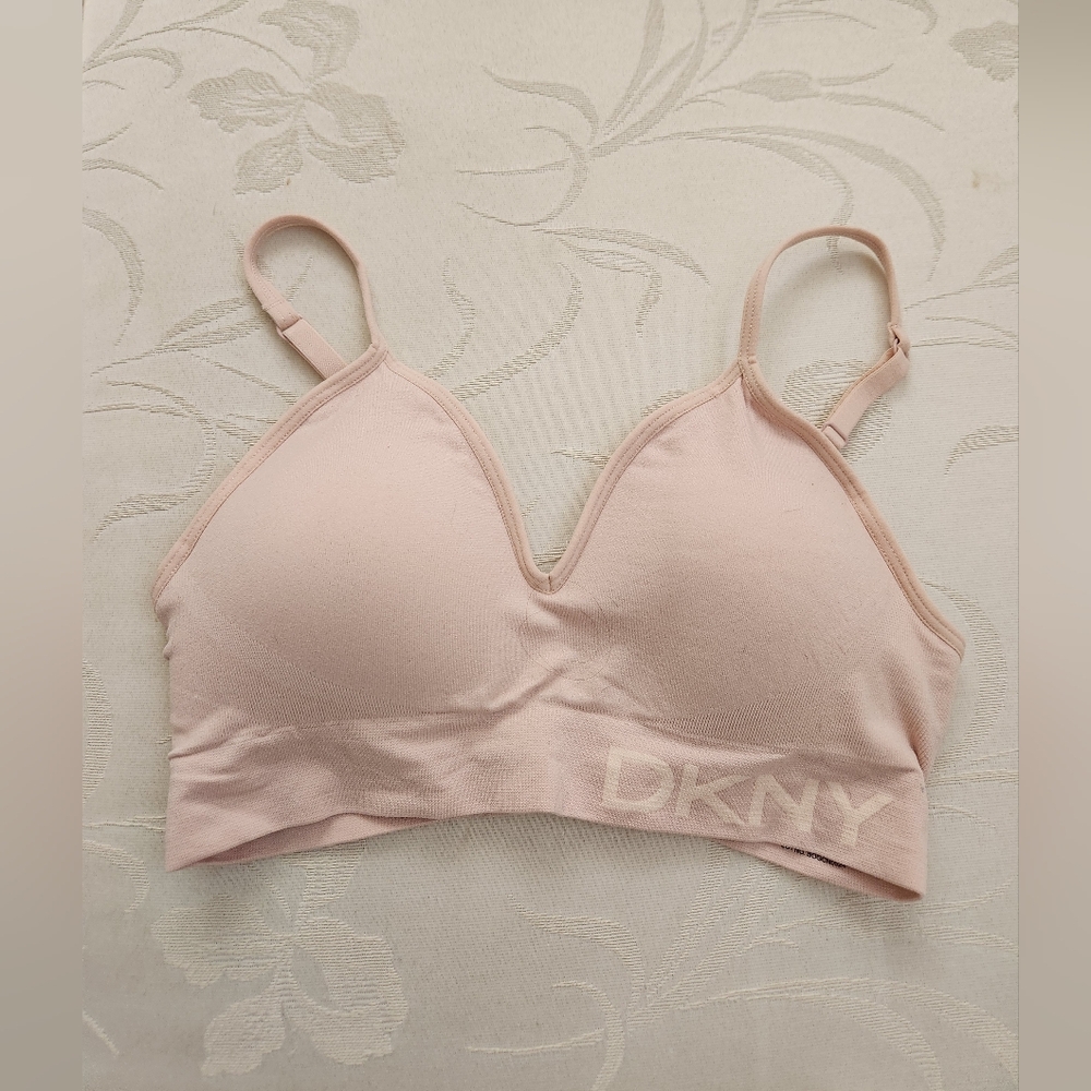 DKNY Women's Pink Bralette Bra Sz M